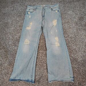 Vintage Y2K Aeropostale Driggs Slim Bootcut Jeans Men's 38x32 Distressed Light
